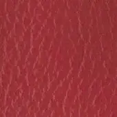 Red leather texture sample with vertical grain, matte finish, and subtle pebbled surface; product code pf 8335 visible.